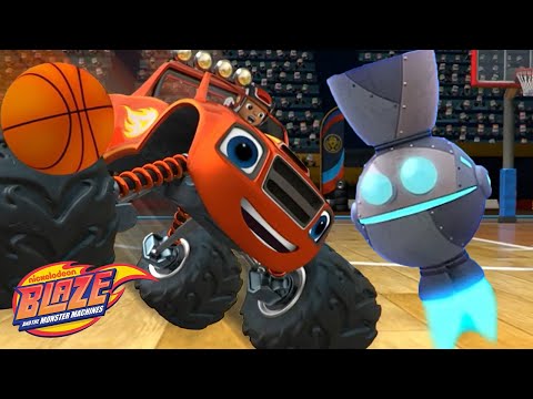 Basketball Blaze Takes Down The Robot! | Blaze & The Monster Machines