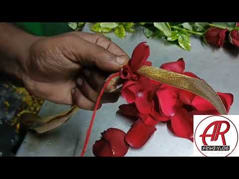 Rose petals garland making 🥰