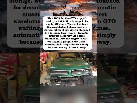 Thumbnail for The GTO That Sat for 37 Years#PontiacGTO #BarnFind #MuscleCars #ClassicCars by Car, Muscle car