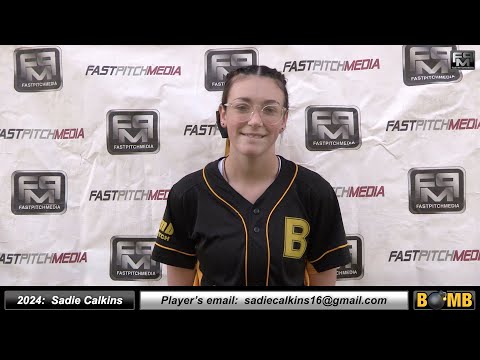 2024 Sadie Calkins 3.5 GPA - Third Base Softball Skills Video - Bomb Fastpitch Utah