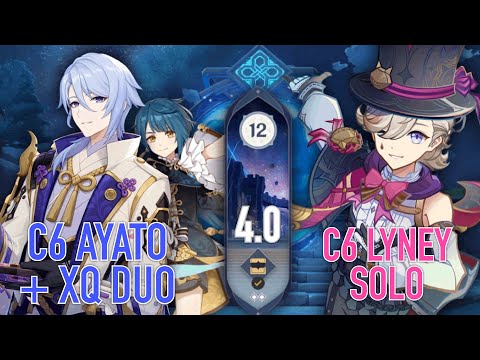 C6 Ayato Xingqiu Duo and C6 Lyney Solo - Genshin Impact Abyss 4.0 Floor 12