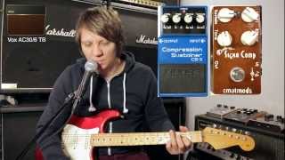 Video thumbnail for Boss CS-3 vs CMAT Mods Deluxe Signa Comp by shnobel