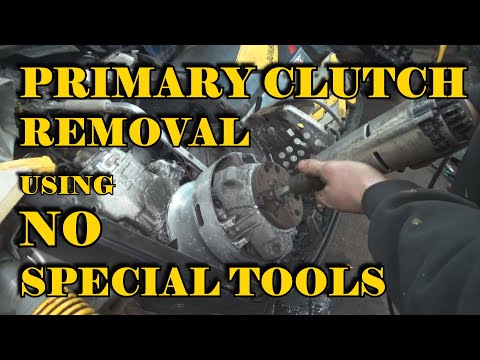 Snowmobile Primary Clutch Removal without Tool