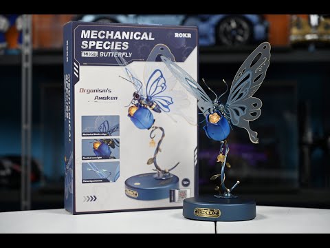 Mô hình steampunk ROKR 3D DIY Bươm Bướm Bay Cơ Khí MI05