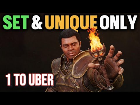 Can a SET & UNIQUE ONLY Paladin Beat UBERS? | D2R HC 1 to Ubers