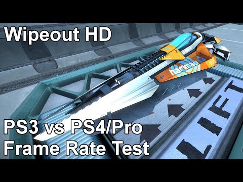 Wipeout HD PS3 vs PS4 vs PS4 Pro Frame Rate Test (Omega Collection)
