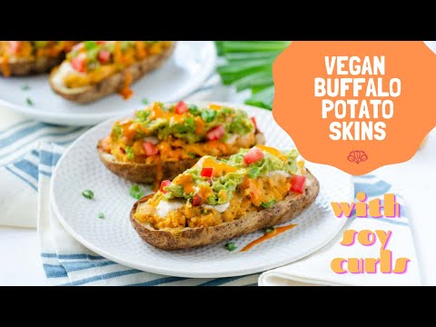 Vegan Buffalo Potato Skins