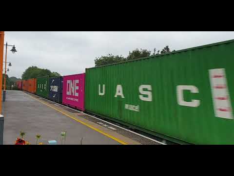 66413 Lest We Forget Freightliner Class 66 through Olton Station 27.7.19