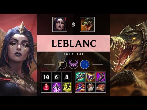 LeBlanc Top vs Renekton - EUW Master Patch 25.14