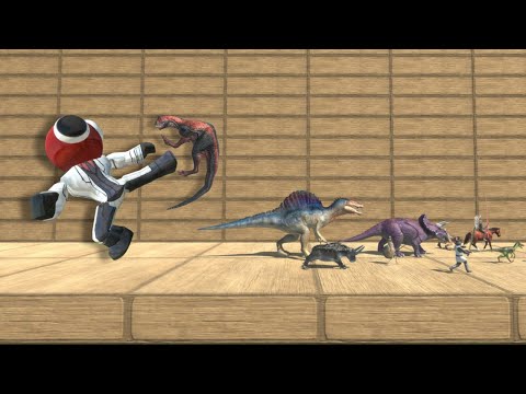 ALL GRUND UNITS ESCAPE FROM RAINBOW FRIEND RED - Animal Revolt Battle Simulator
