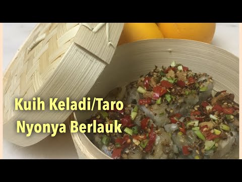 Kuih Keladi Nyonya Berlauk / Taro Cake (Wu Tao Gou ~ Steamed Yam) Adunan Cawan