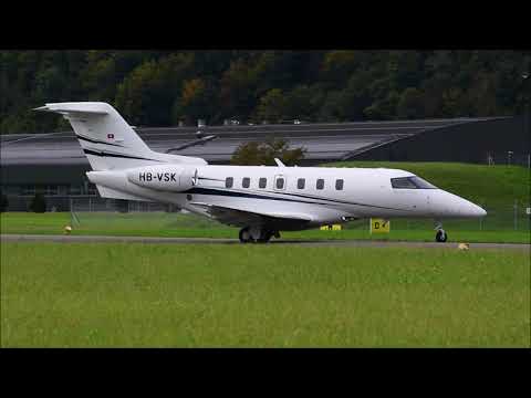 Pilatus PC24 HB-VSK landing after testflight at Buochs Airport