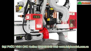 MÁY CNC TRUNG TÂM OPTION TRỤC LƯỠI CƯA CẮT NGHIÊNG VÁT 45 độ Woodmaster