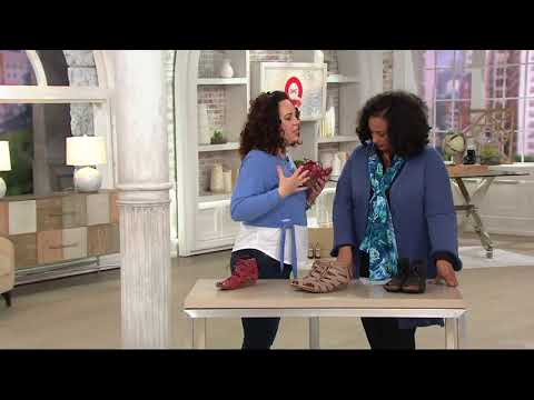Earth Origins Leather Lace-up Wedges - Harley on QVC