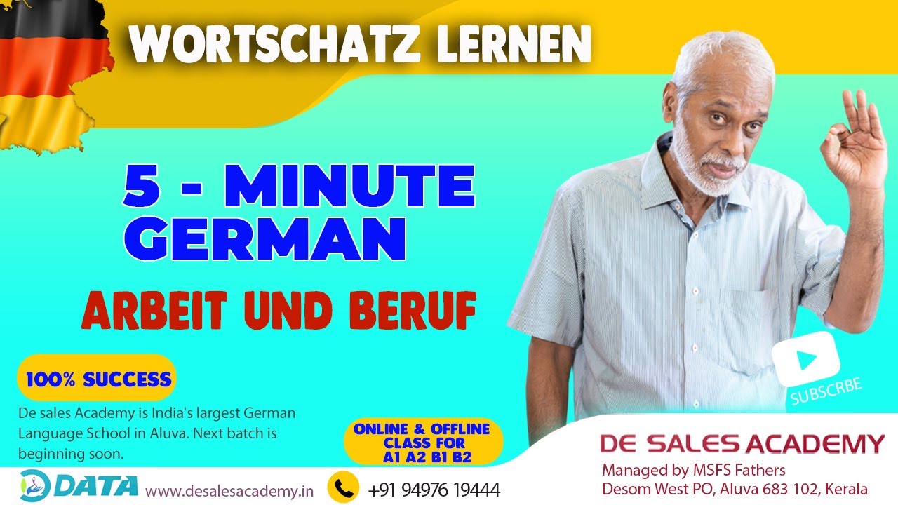 HOW TO LEARN GERMAN VOCABULARY: ARBEIT UND BERUF PART 4: German Language Course: De Sales Academy