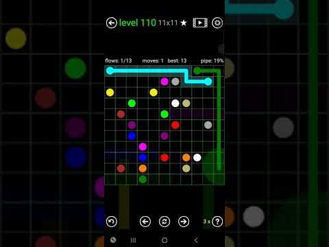 How To Solve Flow Free Premium 11x11 Mania Level 110 Hard Board Walk Through Solution Walkthrough