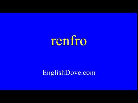 How to pronounce renfro in American English.