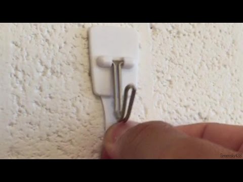 How to install 3M Command Wall Hook and Strips - Good for apartments