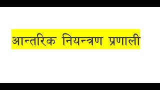 आन्तरिक नियन्त्रण प्रणाली
