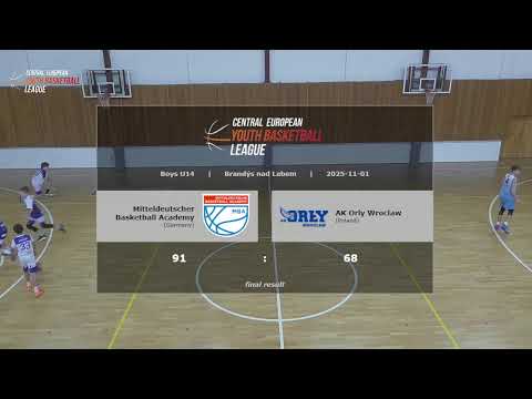 CEYBL U14, 1. 11. 2025, Mitteldeutsche Basketball Academy - AK Orly Wroclaw
