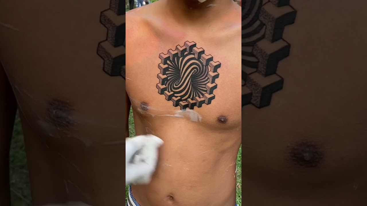 3d Geometric tattoo￼￼ #ganeshtattoo #geometric #vlog 8898841313
