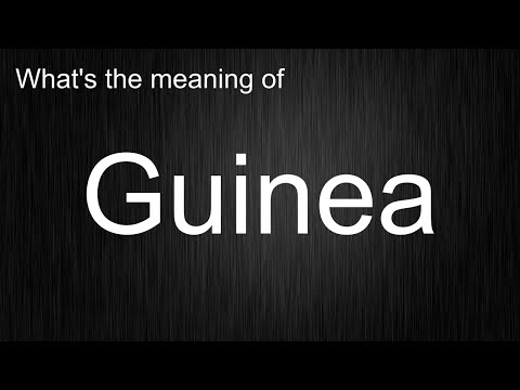 What's the meaning of "Guinea", How to pronounce Guinea?