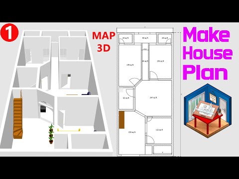 5 Marla house plan How to design make and draw house map