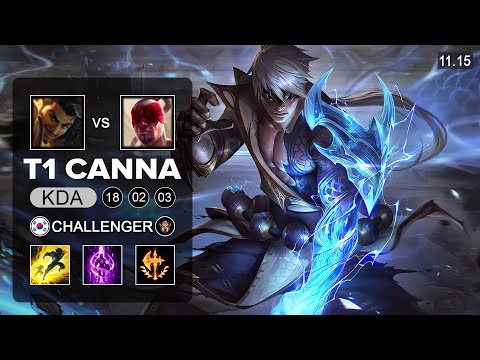 T1 Canna Lee Sin Top vs Akshan - KR Challenger Patch 11.15