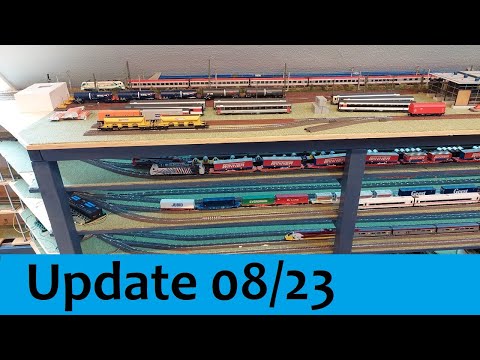 Bau einer großen Märklin Modelleisenbahn August 2023 - Construction of a Märklin model layout