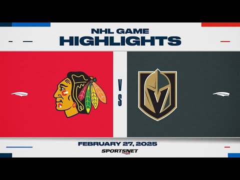NHL Highlights | Blackhawks vs. Golden Knights - February 27, 2025