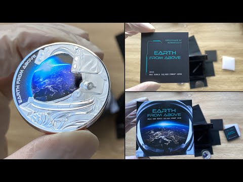 EARTH FROM ABOVE 1 Oz Silver Coin 1$ Niue 2022