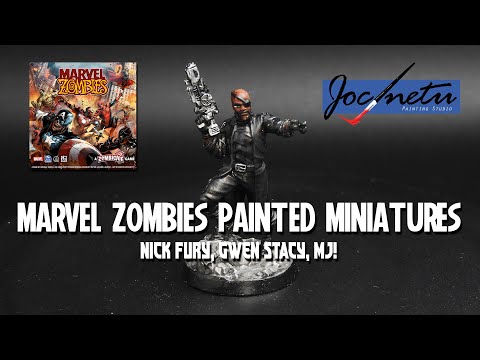 Marvel Zombies Painted Miniatures Part 9 ? | Bystanders: Nick Fury, Gwen Stacy, MJ & More!