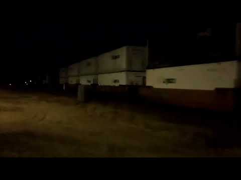 Union Pacific night video stack train GE engine ITL 1 DPU