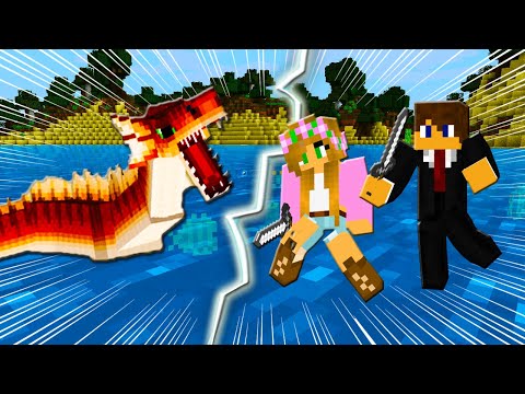 Encontramos uma SERPENTE DO MAR no MINECRAFT! - Caçadores de Dragão #08