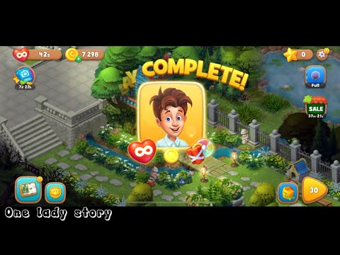 Gardenscapes , gameplay  New Area restored And Mini Day complete