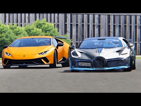 Bugatti Divo vs Lamborghini Huracan Performante - Top Gear Track