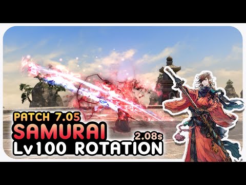 Updated SAMURAI Level 100 Perfect Loop Rotation Showcase | 2.08s  | 2 Mins | Dawntrail Patch 7.05