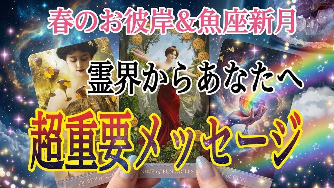 【個人鑑定級】霊界からあなたへ超重要メッセージ🕊️✨3月19日魚座新月&春のお彼岸🌸リーディング☘️