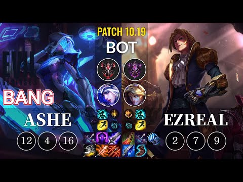EG Bang Ashe vs Ezreal Bot - KR Patch 10.19