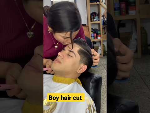 #barber boy hair cut by lady barber asmr #shorts #viral #hair #haircut #asmr #hairstyle