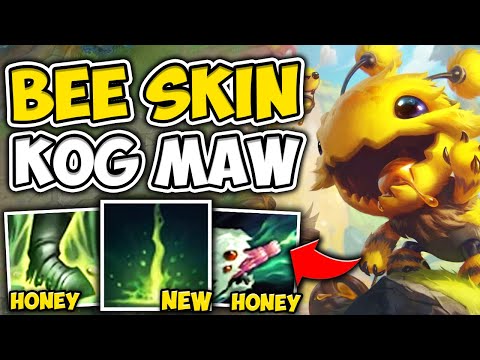 NEW BEE'MAW SKIN SPITS LEGIT HONEY AT THE ENEMY! THIS SKIN IS AMAZING - League of Legends