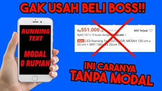 GAK USAH BELI RUNNING TEXT BUAT JUALAN ! PAKAI CARA INI AJA