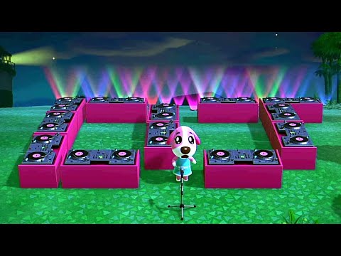 DJ K.K. Album Cover Villager Cookie and Merry,Goldie,Lolly,Daisy Singing DJ K.K. in Animal Crossing