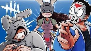 Dead By Daylight - RUNNING FROM OHM'S MOM! (Surviving with friends!)