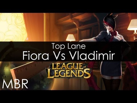 League of Legends - Fiora Top Lane Vs Vladimir Gameplay - May 2013 - HD