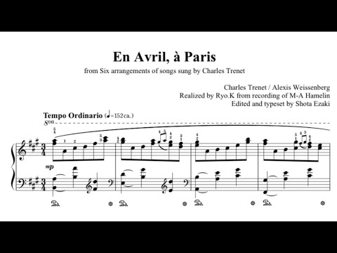 Alexis Weissenberg - En Avril, à Paris (Hamelin)