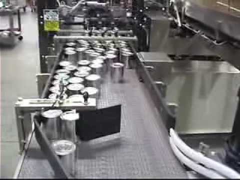 Massman Automation Side Load Case Packer for Cans of Paint