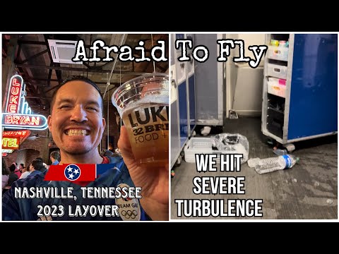 Nashville 2023 Layover | I Experienced Severe Turbulence for the 1st Time| My Fear of Flying