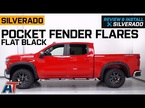 2019-2021 Silverado 1500 Pocket Fender Flares; Flat Black Review & Install