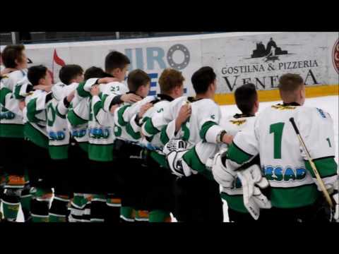 U-16 DP 25.3.2017 HD Mladi Jesenice - HK Olimpija 2:1, začetno ogrevanje in himna